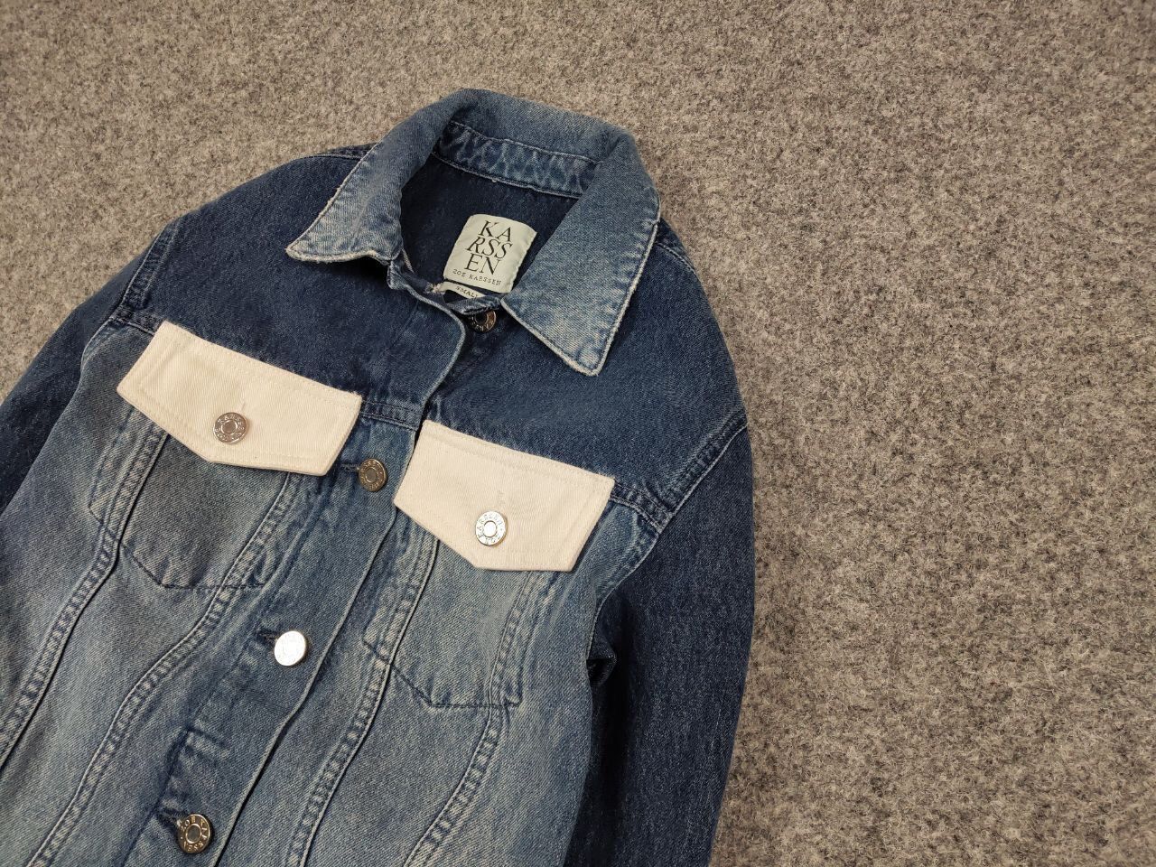 Japanese Brand Zoe Karssen Designer Denim Jeans Blue Pockets Jacket Size US S / EU 44-46 / 1 - 4 Thumbnail