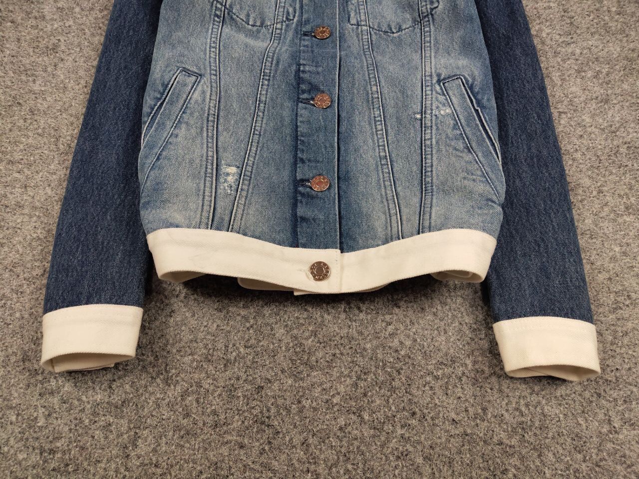 Japanese Brand Zoe Karssen Designer Denim Jeans Blue Pockets Jacket Size US S / EU 44-46 / 1 - 9 Thumbnail