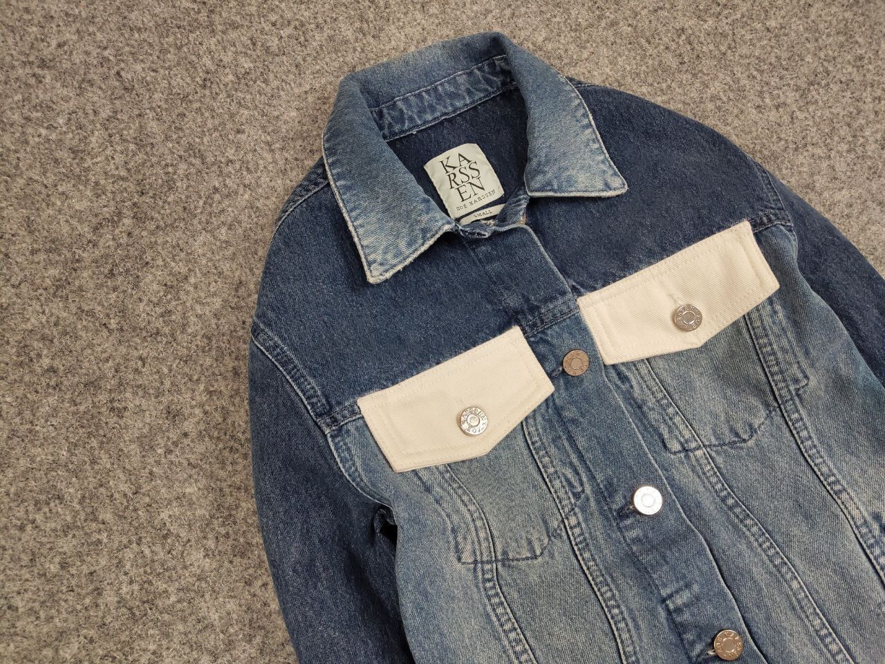 Japanese Brand Zoe Karssen Designer Denim Jeans Blue Pockets Jacket Size US S / EU 44-46 / 1 - 7 Thumbnail