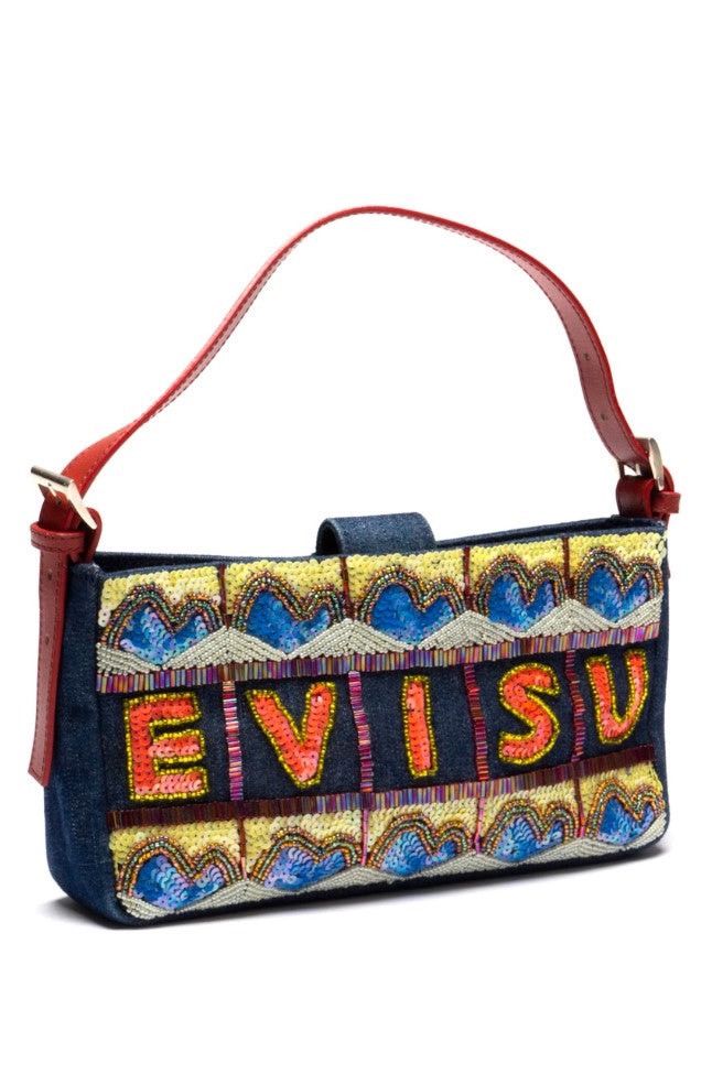 Evisu Evisu Donna Hand-Beaded Denim Mini - Purse | Grailed