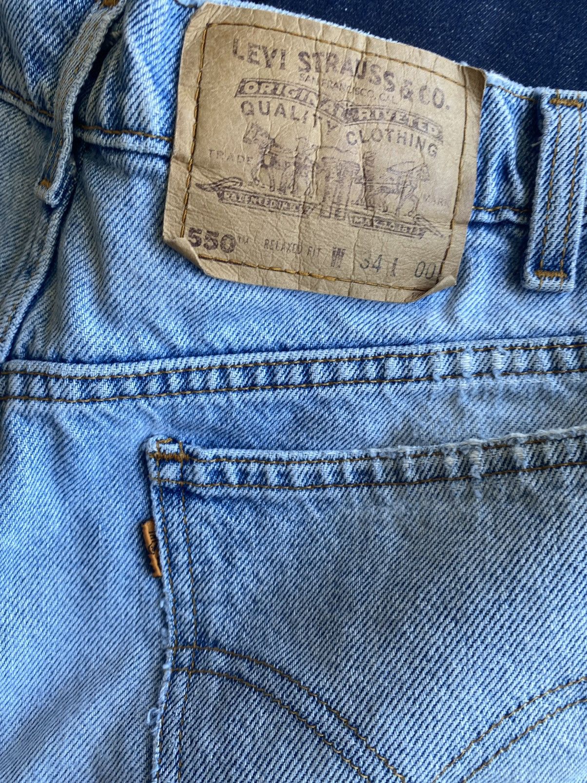Vintage Vintage y2k Levi’s 550 orange tab jean shorts Levi’s jorts Size US 32 / EU 48 - 5 Thumbnail