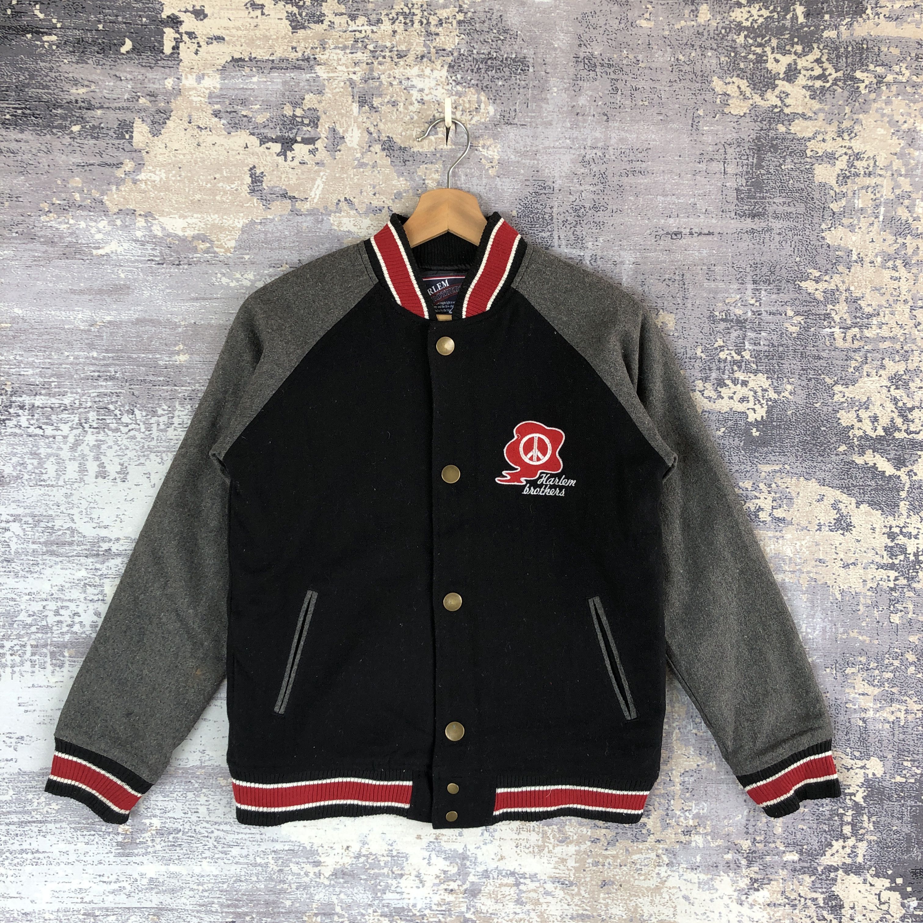 Japanese Brand × Vintage Harlem Brothers Varsity Jacket Skates Letterman Wool Jacket Size US XS / EU 42 / 0 - 2 Thumbnail