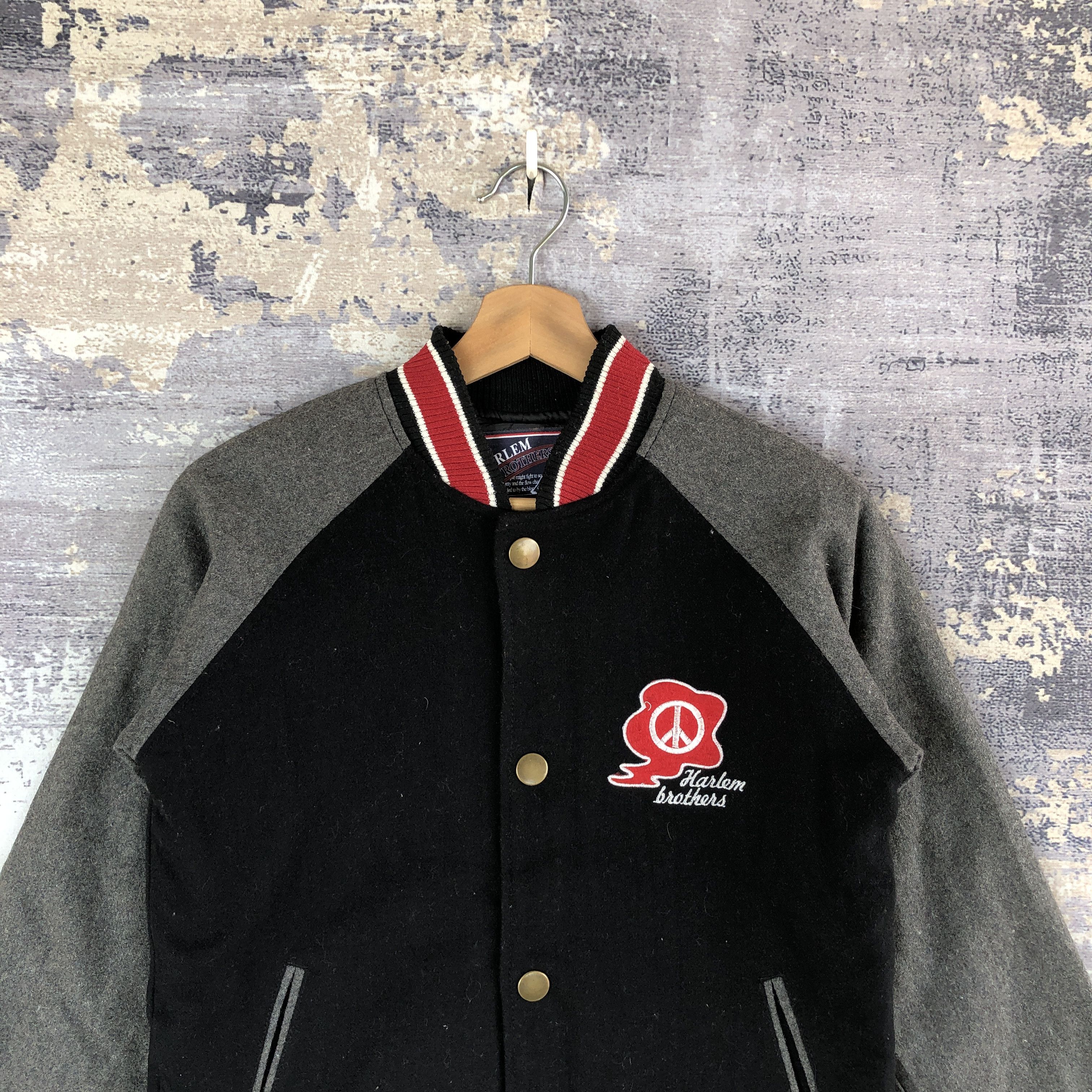 Japanese Brand × Vintage Harlem Brothers Varsity Jacket Skates Letterman Wool Jacket Size US XS / EU 42 / 0 - 4 Thumbnail
