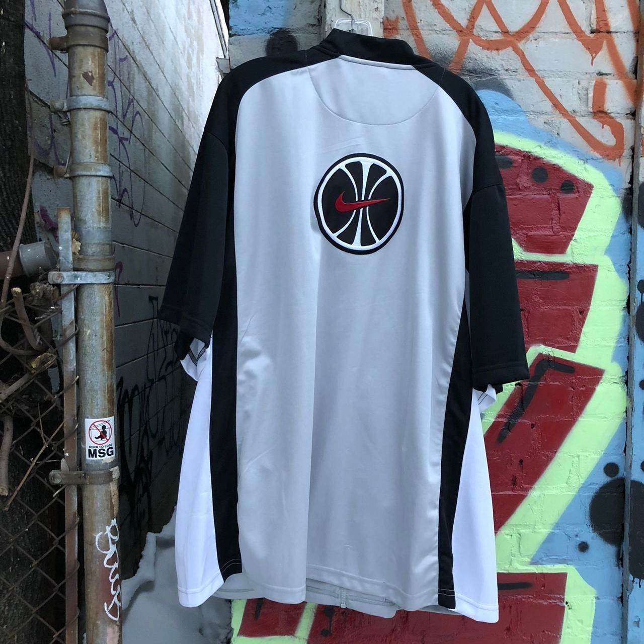 Nike × Vintage Vintage 90s Nike Basketball Warmup Full Zip Track Jacket Size US XXL / EU 58 / 5 - 4 Thumbnail