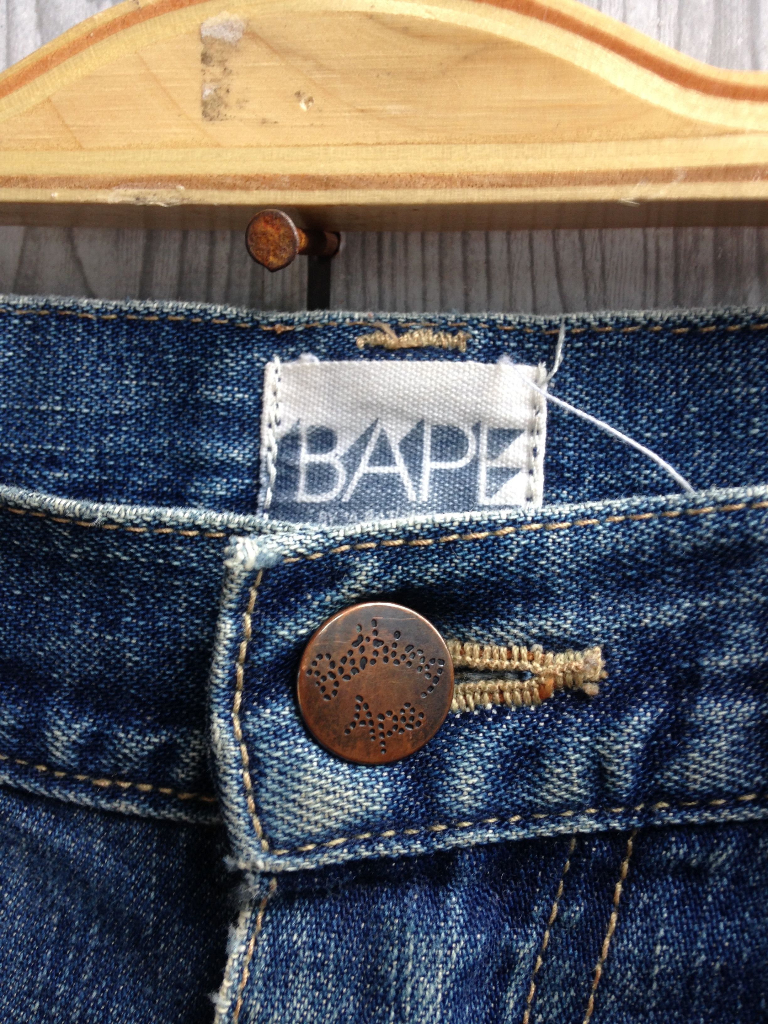 Bape Bape Distressed Denim Pants Size US 33 - 6 Thumbnail