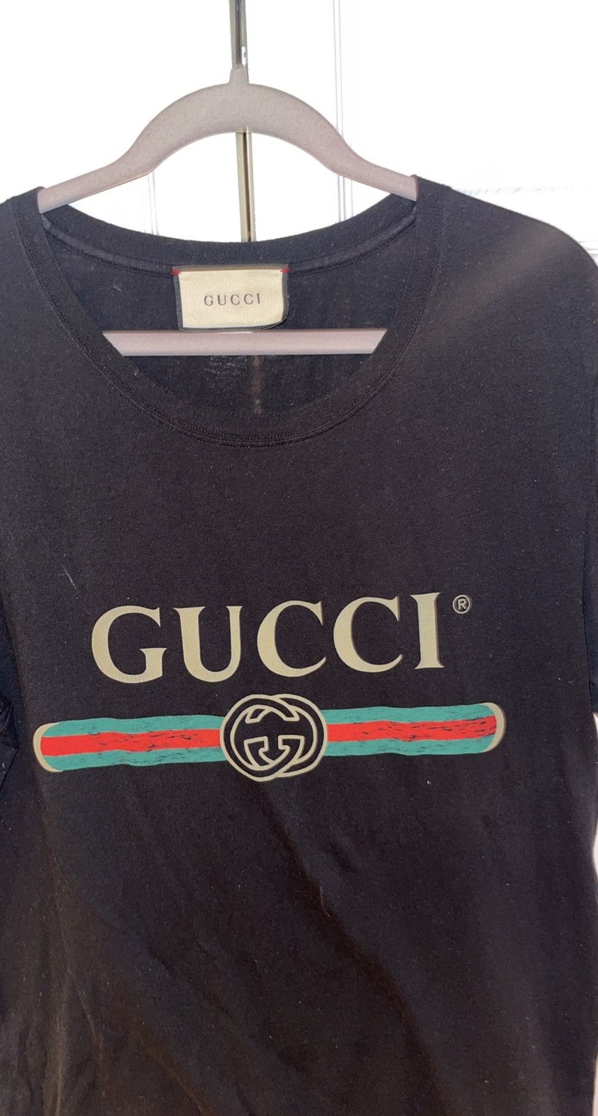 Gucci Oversize washed T-shirt with Gucci logo Size US S / EU 44-46 / 1 - 2 Thumbnail