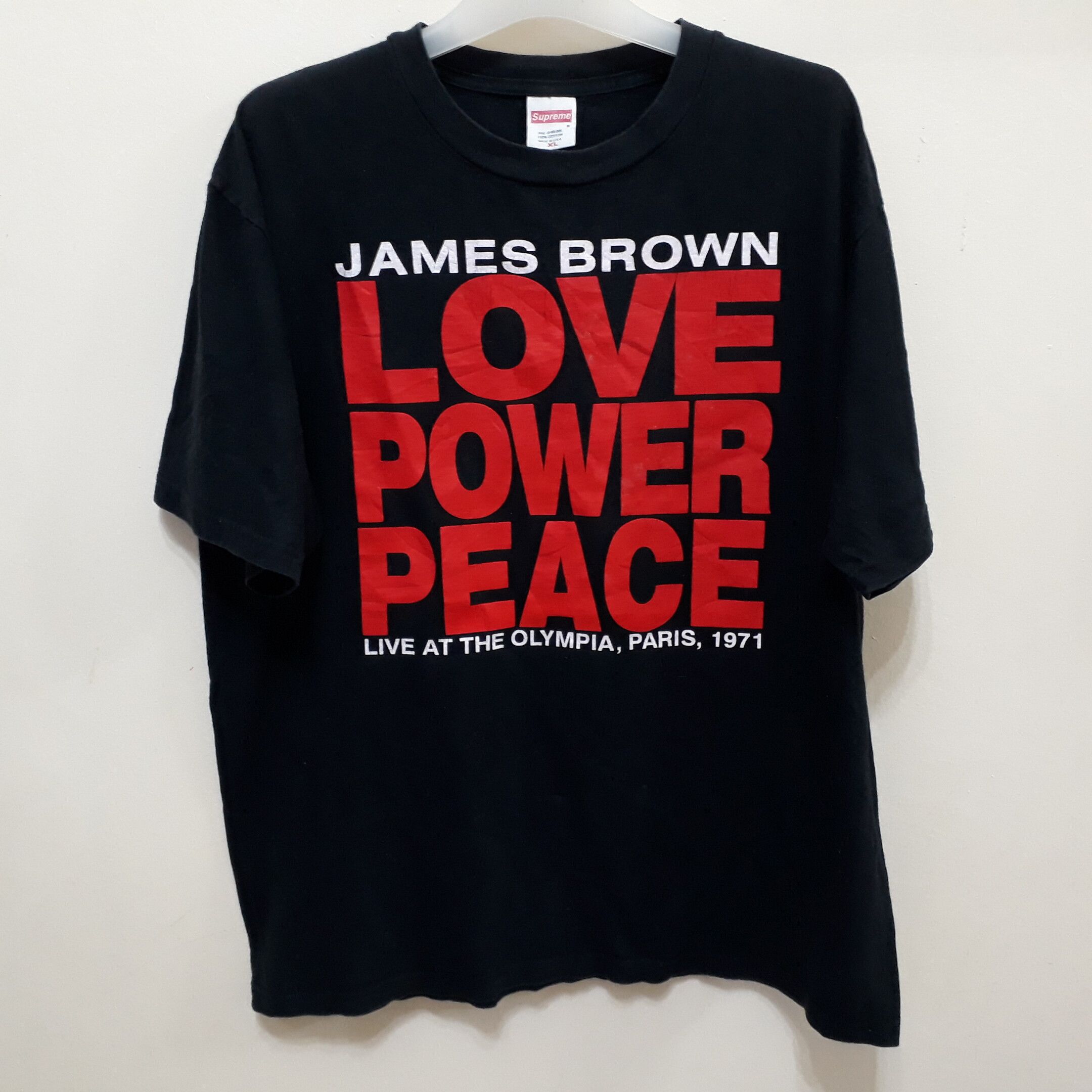 Supreme Supreme x James Brown T Shirt Love Power Peace Live at The