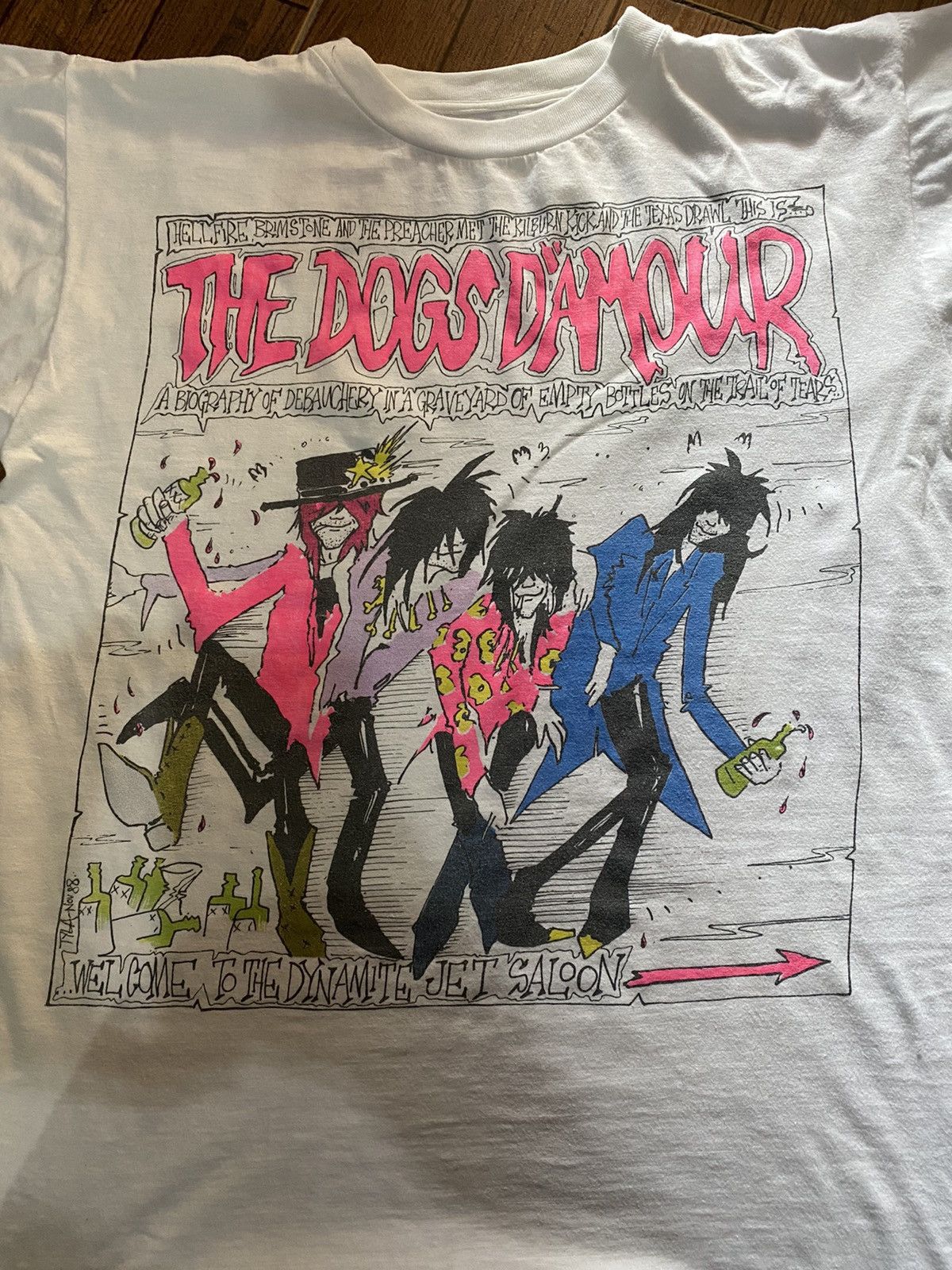 Band Tees × Vintage Rare Vintage 1988 The Dogs D'Amour Size US L / EU 52-54 / 3 - 2 Thumbnail