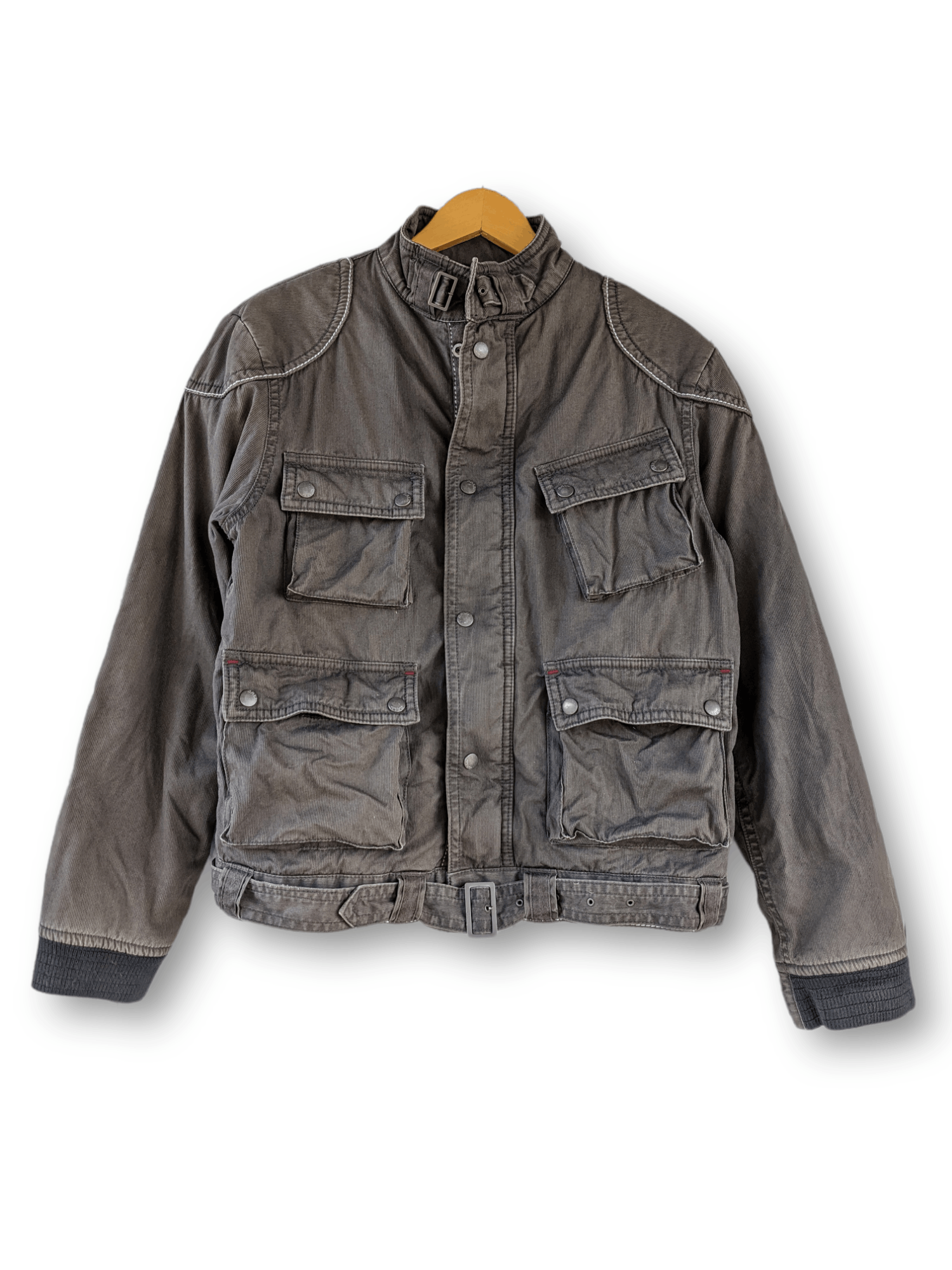 image of ball Multipocket Biker Jacket in Grey, Men's (Size Medium)