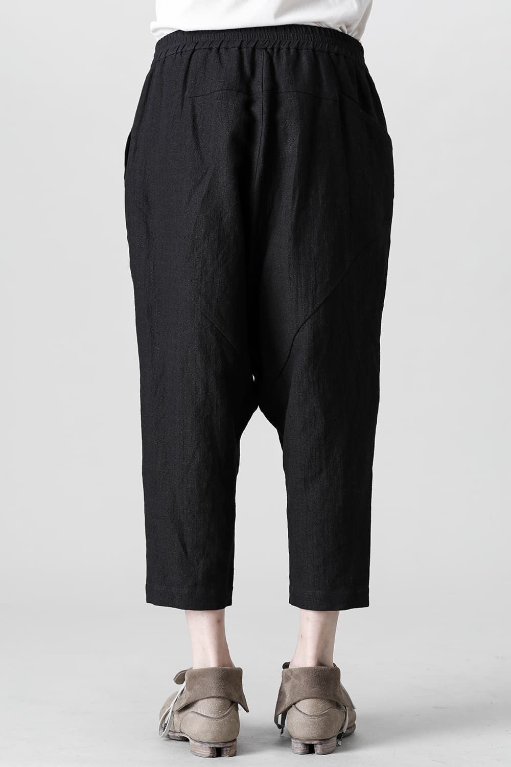 Devoa Drop crotch cropped pants cotton ramie shrink Size US 31 - 7 Thumbnail