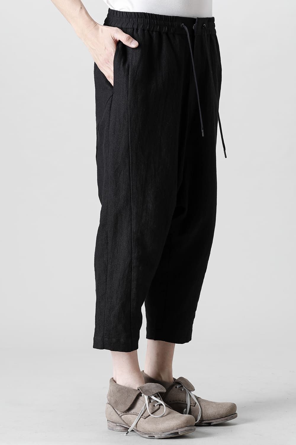 Devoa Drop crotch cropped pants cotton ramie shrink Size US 31 - 11 Thumbnail