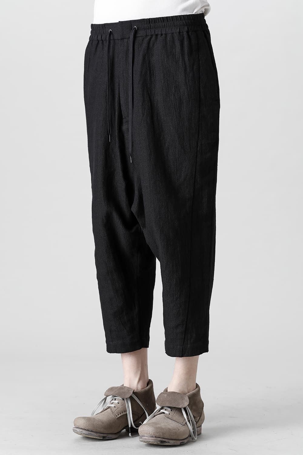 Devoa Drop crotch cropped pants cotton ramie shrink Size US 31 - 1 Thumbnail