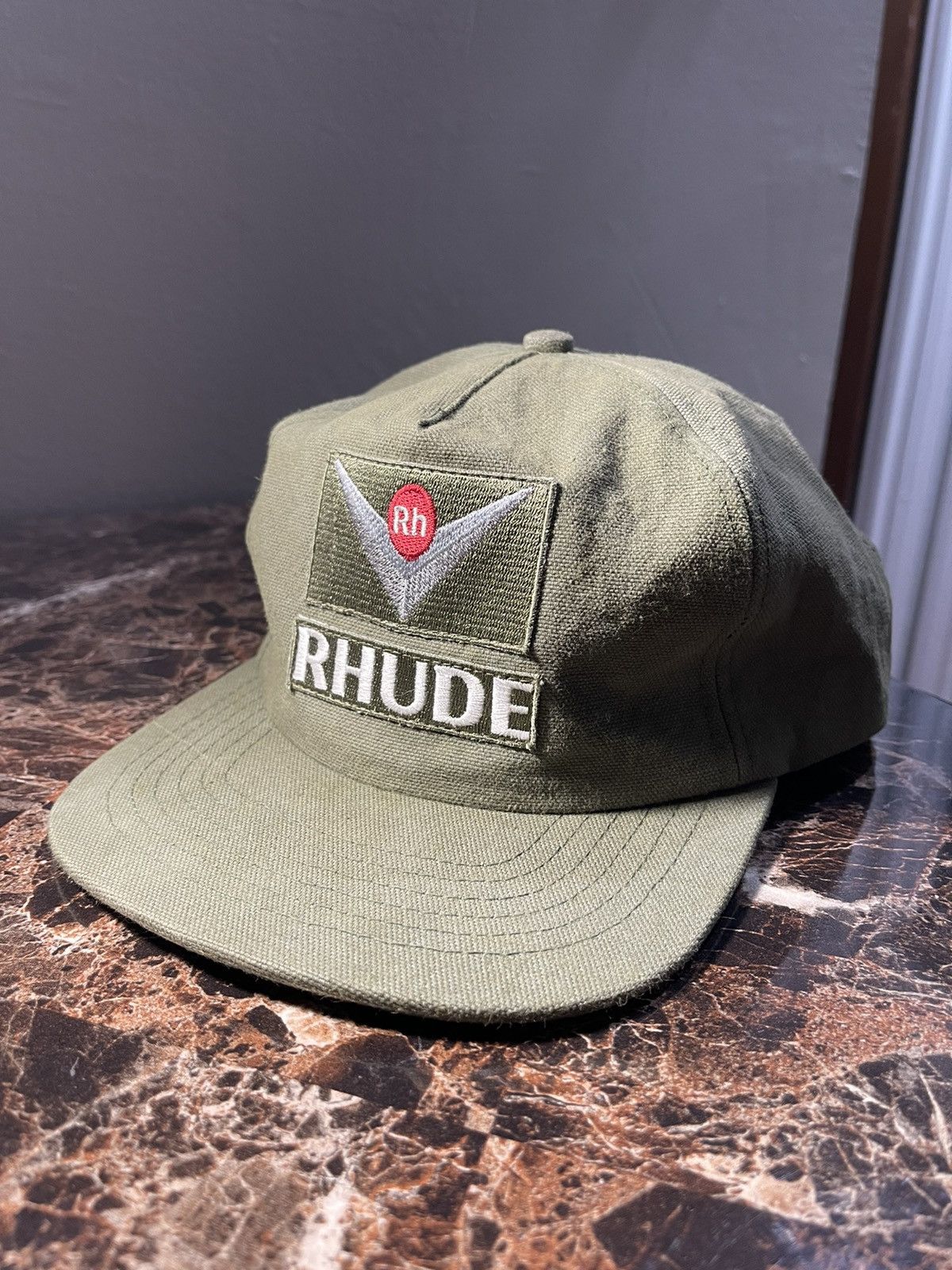 Rhude Rhude Embroidered Logo Snapback Hat | Grailed
