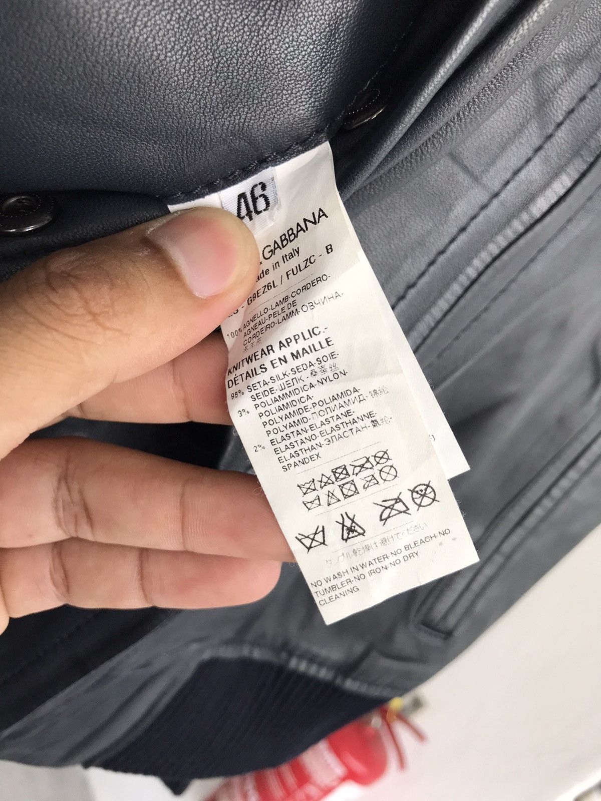 Dolce & Gabbana DOLCE & GABBANA LEATHER BOMBER JACKET Size US S / EU 44-46 / 1 - 18 Thumbnail