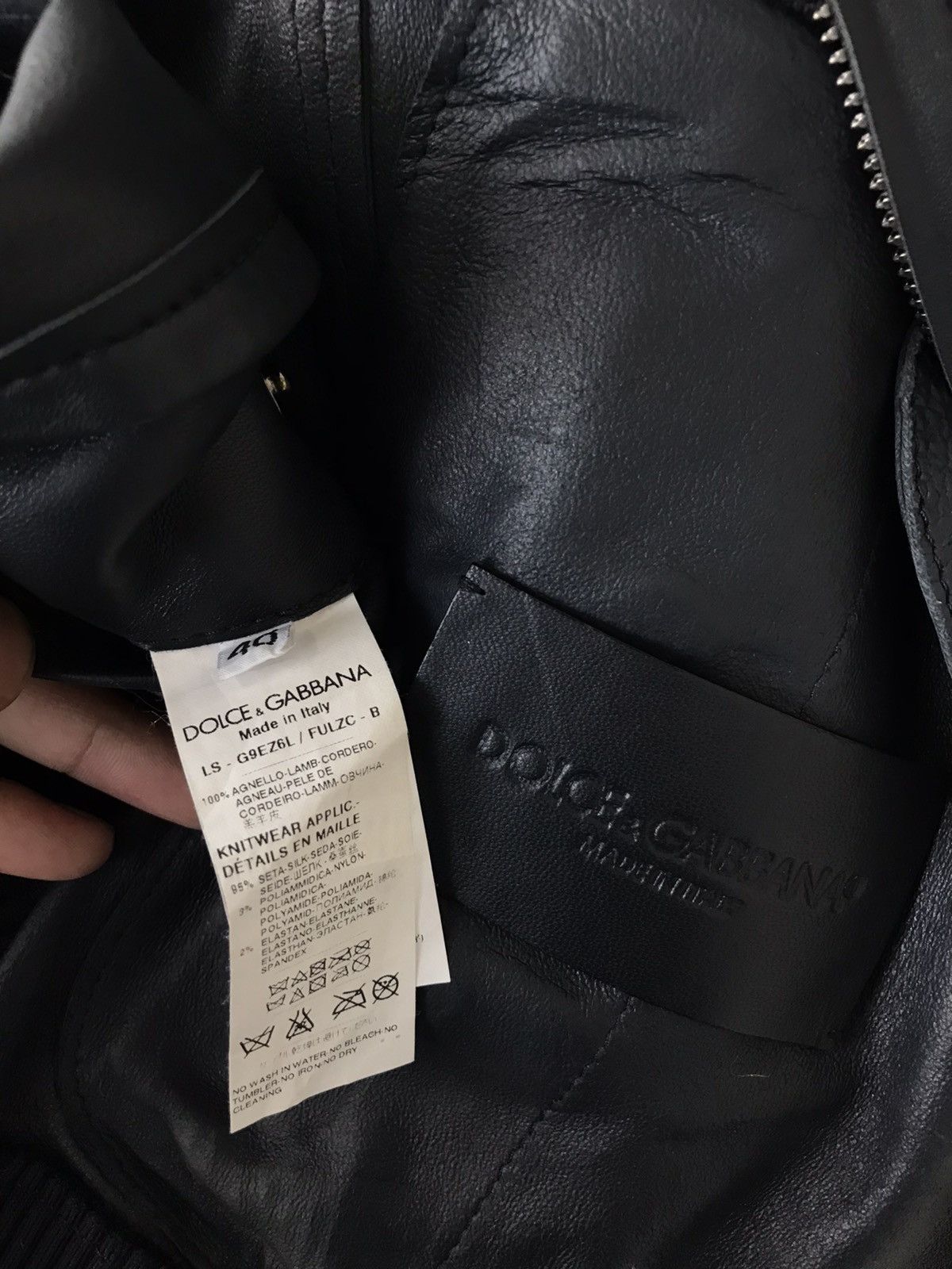 Dolce & Gabbana DOLCE & GABBANA LEATHER BOMBER JACKET Size US S / EU 44-46 / 1 - 16 Thumbnail