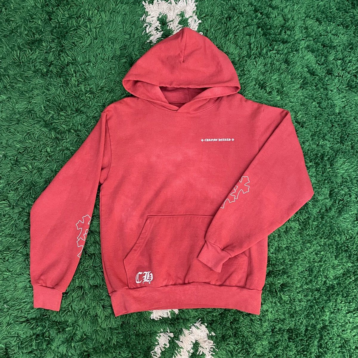 Chrome Hearts × Drake / Certified Lover Boy Hoodie Red Chrome Hearts x Drake Certified Lover Boy Red Hoodie