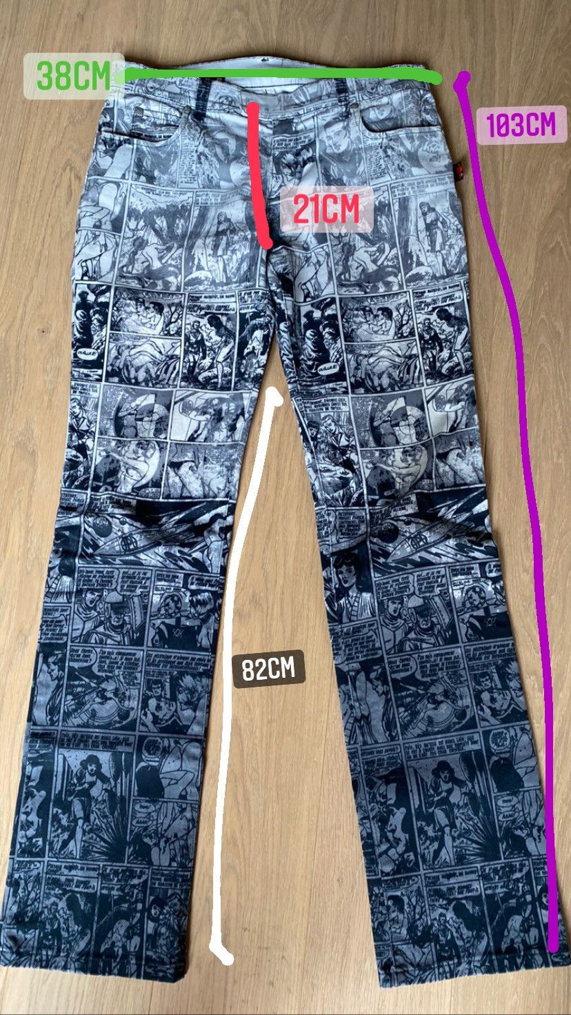Jean Paul Gaultier JEAN PAUL GAULTIER JPG JEANS comic print RARE JEANS size 30 Size US 30 / EU 46 - 9 Thumbnail