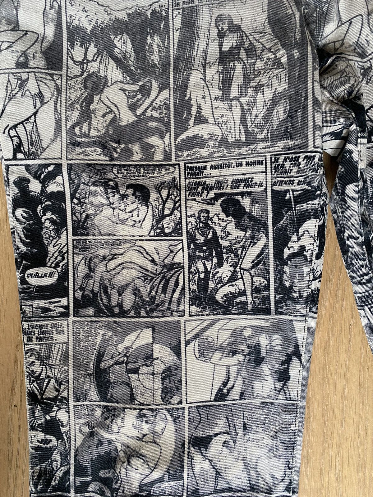 Jean Paul Gaultier JEAN PAUL GAULTIER JPG JEANS comic print RARE JEANS size 30 Size US 30 / EU 46 - 5 Thumbnail
