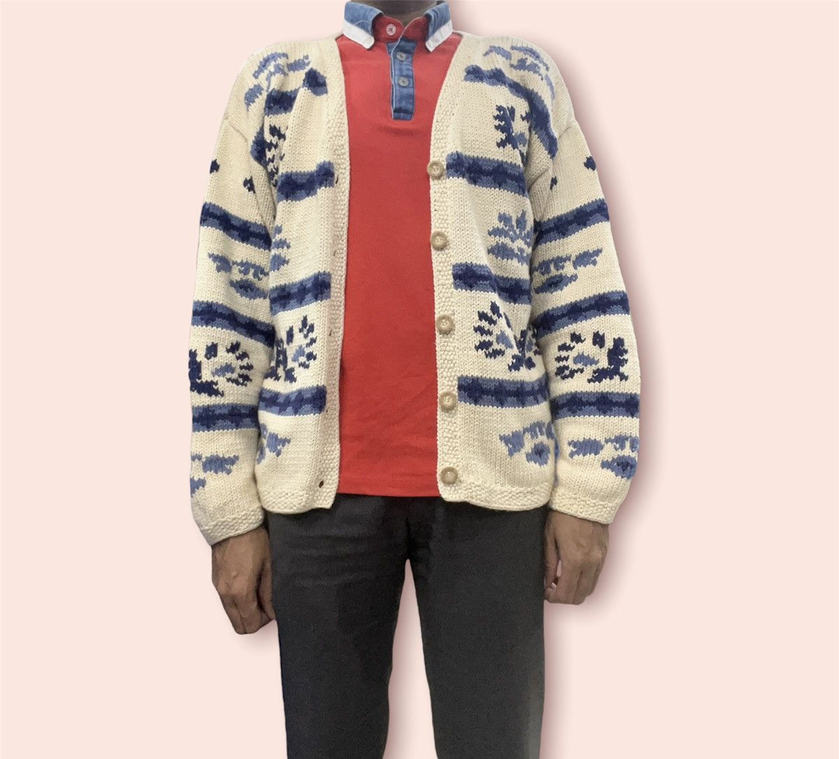 Aran Isles Knitwear × L.L. Bean VTG LL BEAN KNITTED CARDIGAN Size US M / EU 48-50 / 2 - 16 Thumbnail