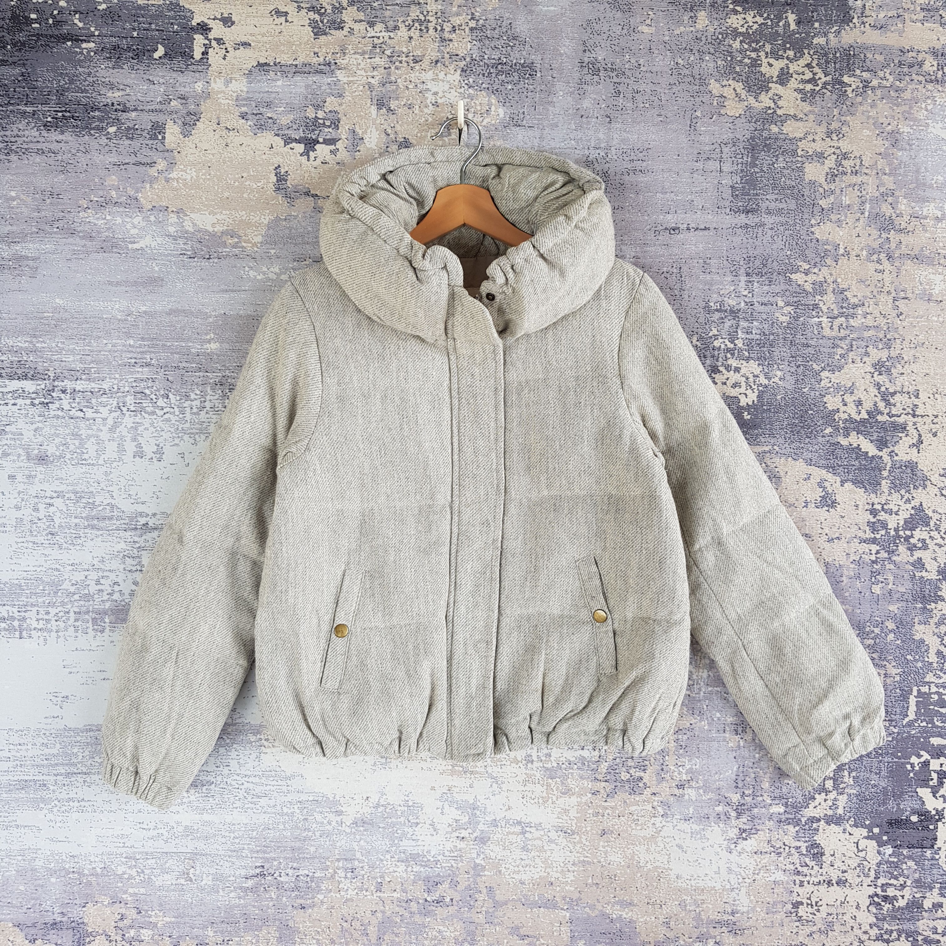Japanese Brand × Vintage Vintage Japanese Puffer Jacket Japanese Wool Jacket Size US S / EU 44-46 / 1 - 1 Thumbnail