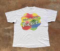 Vintage Pucker Paint The Town Promo Double Sided T Shirt Dekuyper Large  White