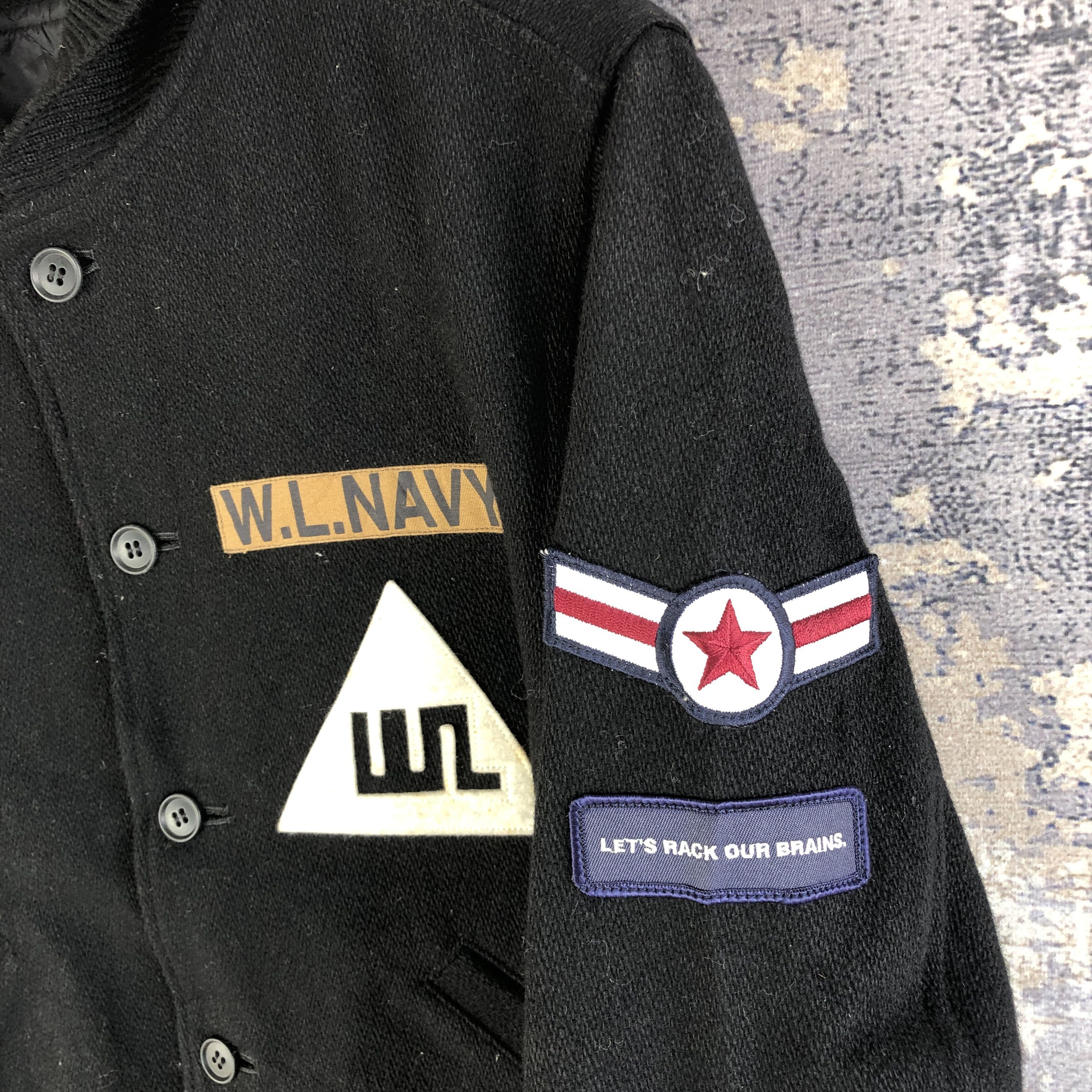 Japanese Brand × Vintage Vintage Japanese Varsity Jacket WL Navy Wool Jacket BS70200 Size US M / EU 48-50 / 2 - 5 Thumbnail