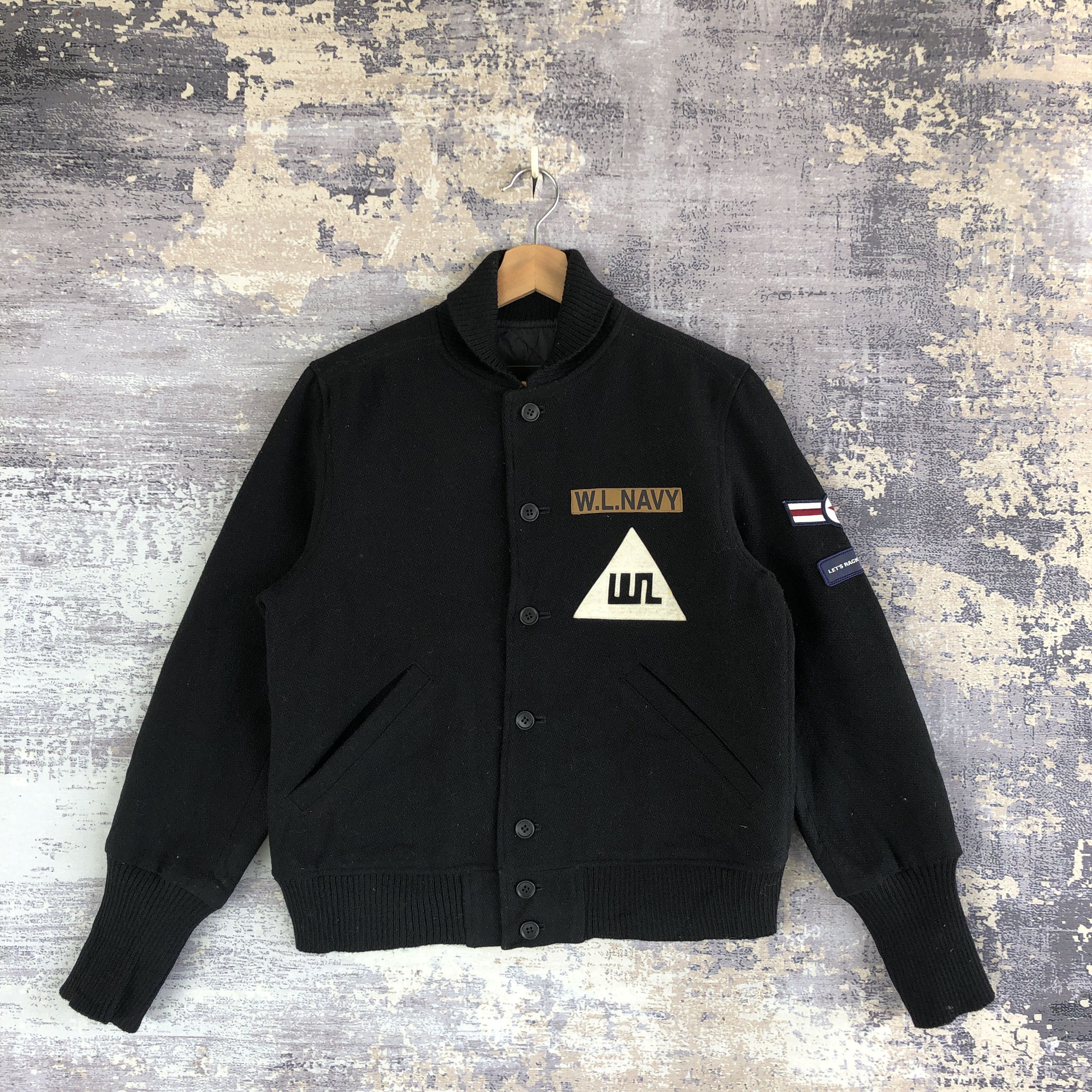 Japanese Brand × Vintage Vintage Japanese Varsity Jacket WL Navy Wool Jacket BS70200 Size US M / EU 48-50 / 2 - 1 Thumbnail