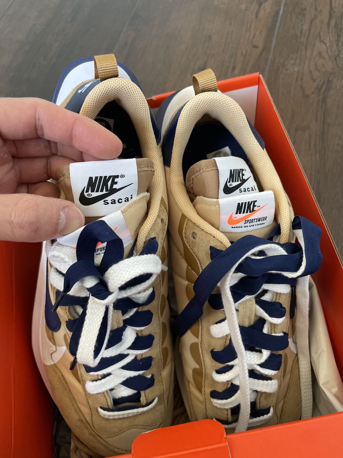 Nike × Sacai Nike Vaporwaffle Sacai sesame blue void | Grailed Nike × Sacai Nike Vaporwaffle Sacai sesame blue void | Grailed