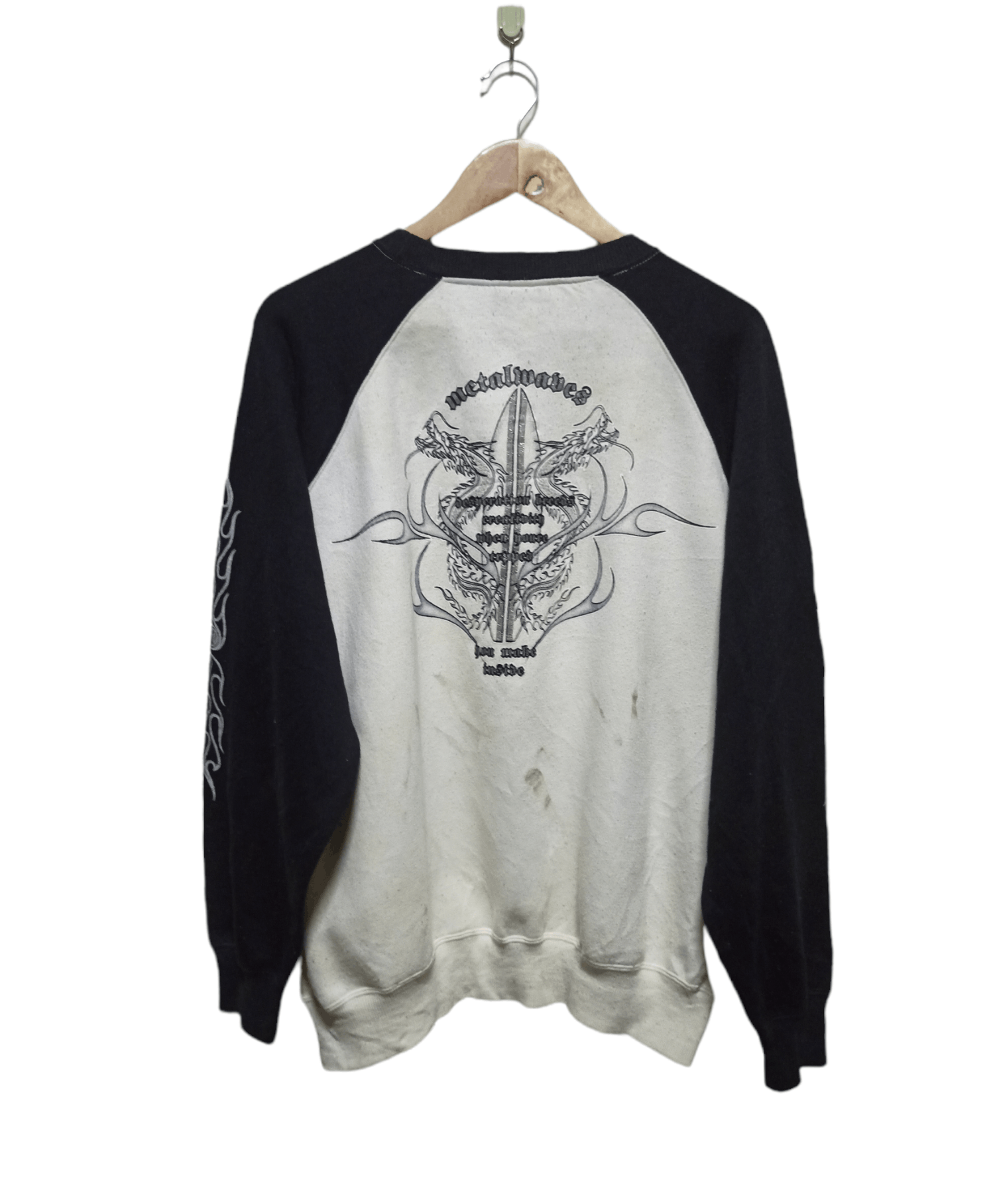 Japanese Brand × Vintage Vintage Metal Waves Sweatshirt Size US L / EU 52-54 / 3 - 3 Thumbnail