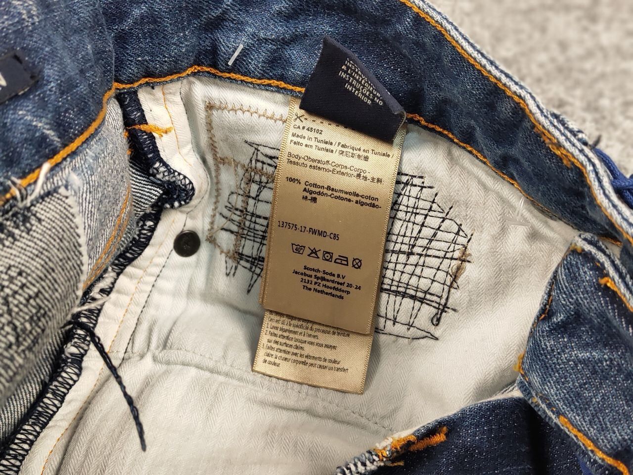 Scotch & Soda New Scotch & Soda Amsterdams Blauw Dean Patchwork Jeans Size US 30 / EU 46 - 20 Thumbnail