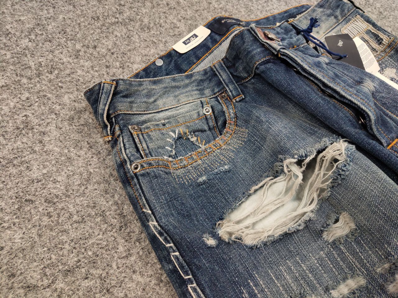 Scotch & Soda New Scotch & Soda Amsterdams Blauw Dean Patchwork Jeans Size US 30 / EU 46 - 11 Thumbnail