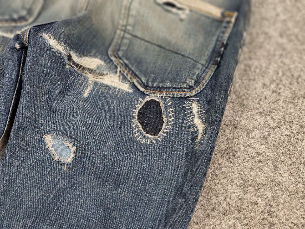 Scotch & Soda New Scotch & Soda Amsterdams Blauw Dean Patchwork Jeans Size US 30 / EU 46 - 15 Thumbnail