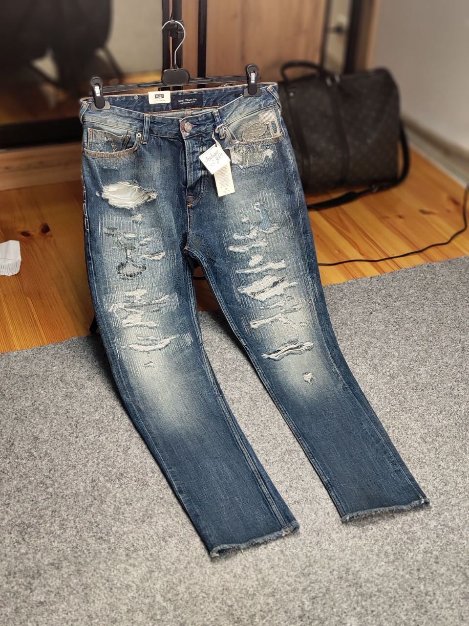 Scotch & Soda New Scotch & Soda Amsterdams Blauw Dean Patchwork Jeans Size US 30 / EU 46 - 21 Thumbnail