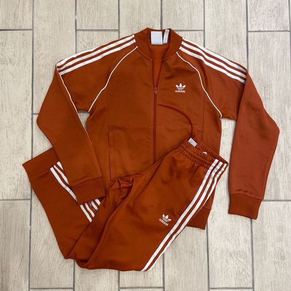 Burnt orange cheap adidas tracksuit