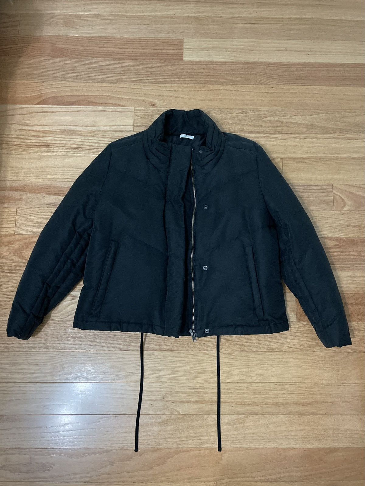 image of Helmut Lang Tar Cott Puffer Jacket Size Small in Black, Men's