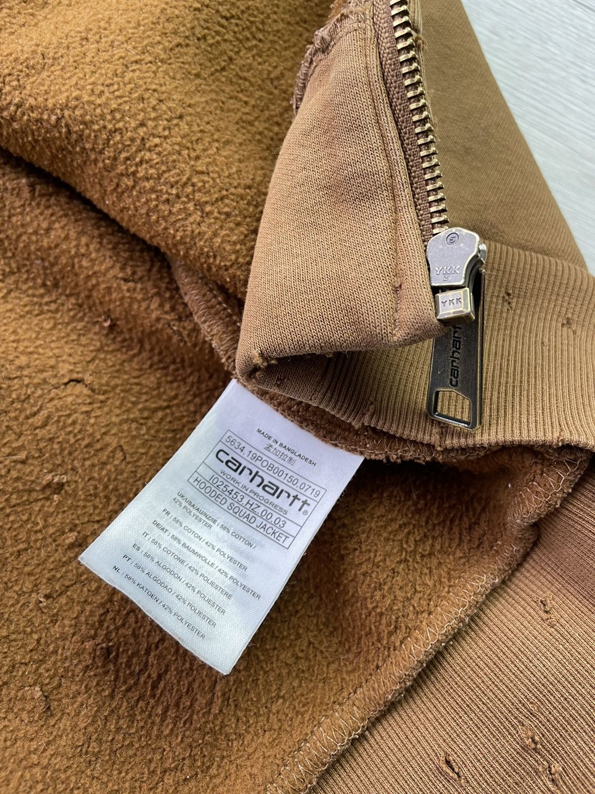 Carhartt Carhartt Distressed Hooded Jacket / Hoodie Brown *Vintage* Size US S / EU 44-46 / 1 - 14 Thumbnail
