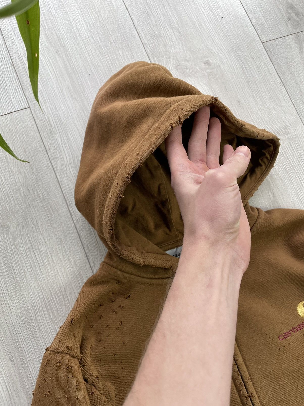 Carhartt Carhartt Distressed Hooded Jacket / Hoodie Brown *Vintage* Size US S / EU 44-46 / 1 - 5 Thumbnail