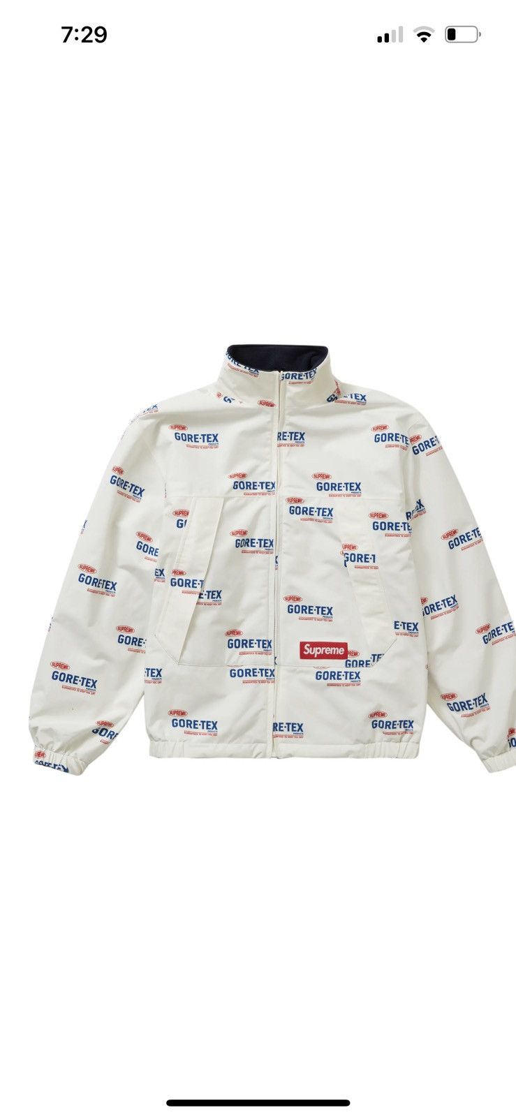 Supreme Gore-Tex reversible Polartec L white