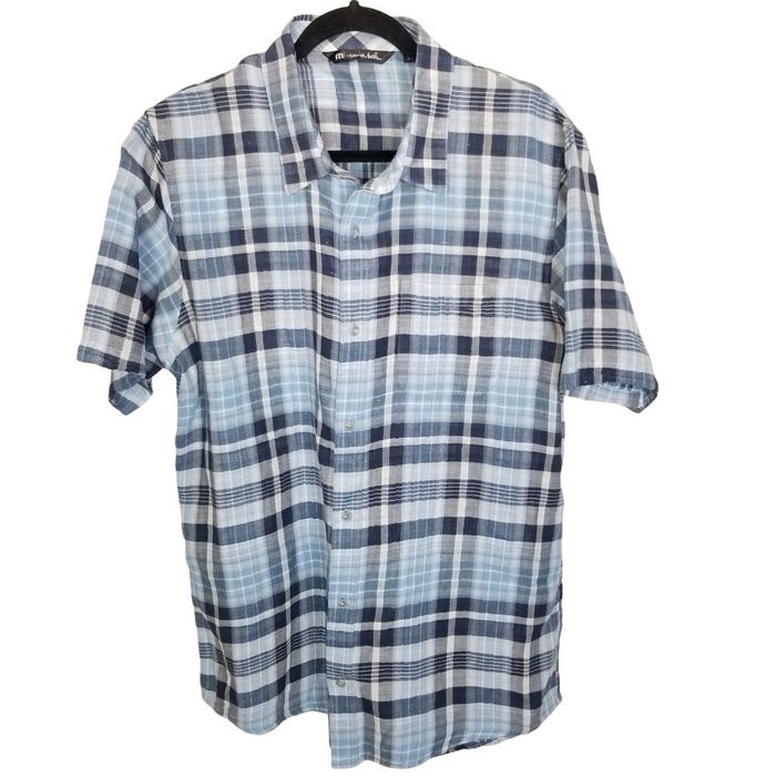 Travis Mathew Travis Mathew XL Plaid Short Sleeve Button Up Shirt | Grailed