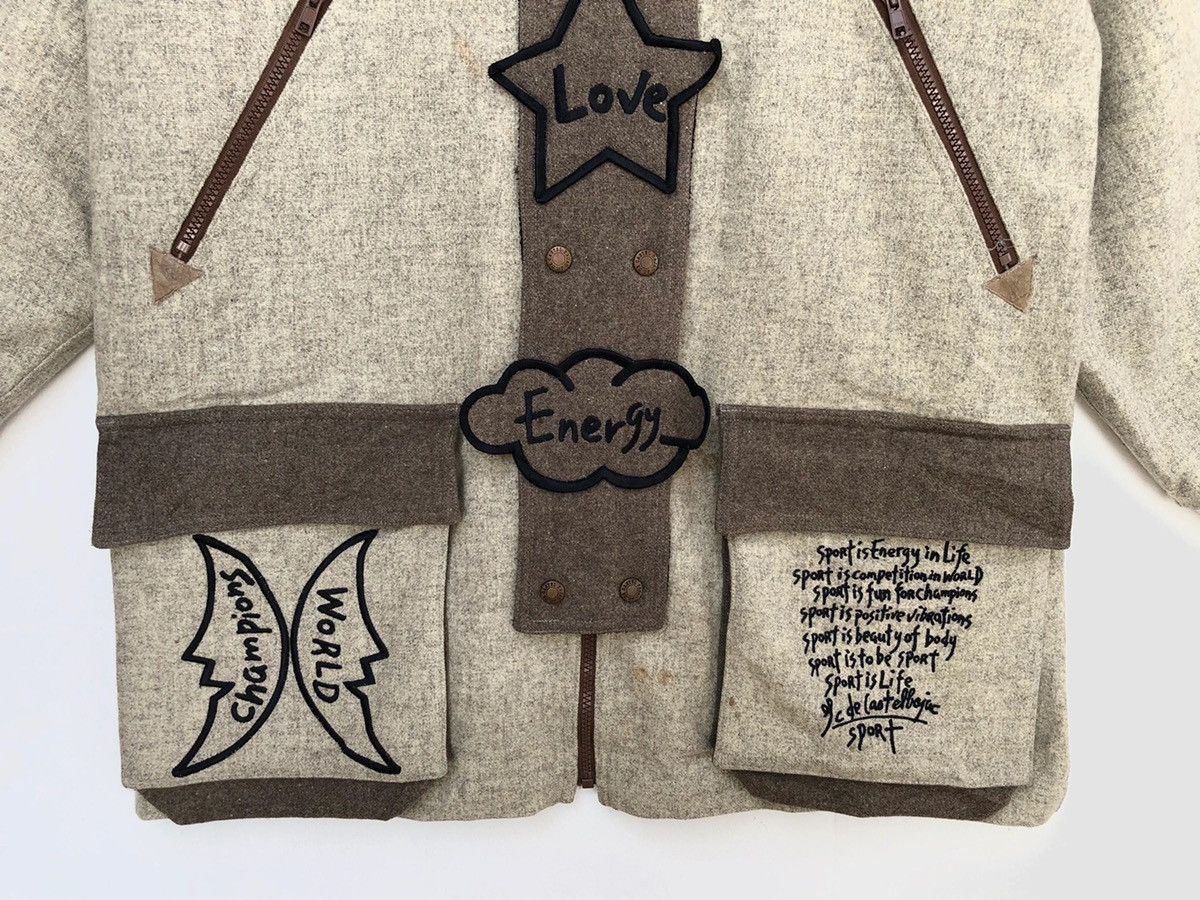 Designer × Jean Charles De Castelbajac × Vintage Vintag Jean Charles De Castelbajac Heavy Hooded Wool Jacket Size US XL / EU 56 / 4 - 5 Thumbnail