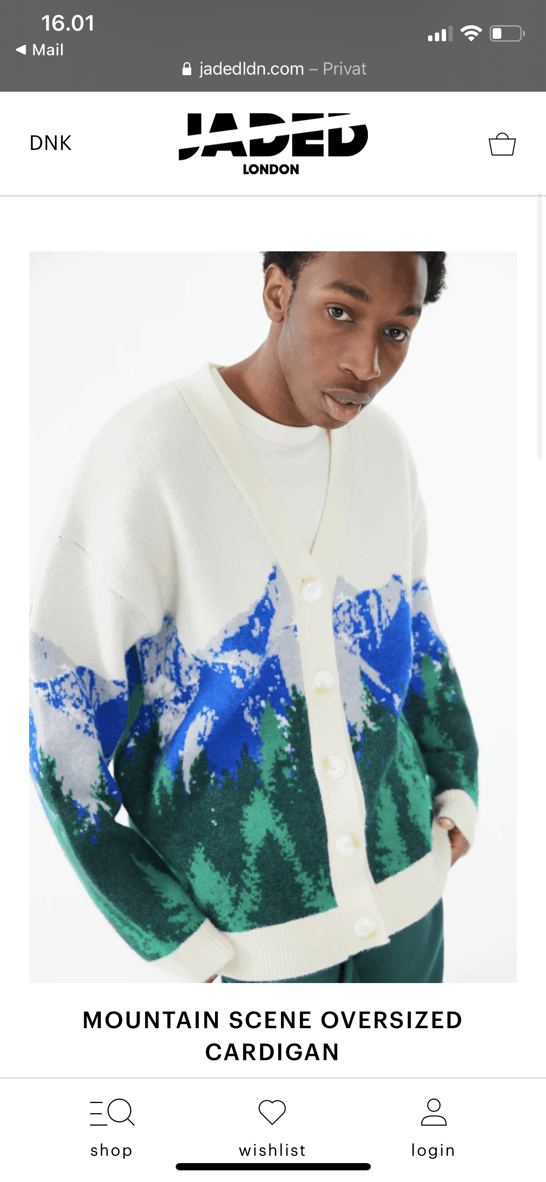 Jaded London MOUNTAIN SCENE OVERSIZED CARDIGAN | Grailed