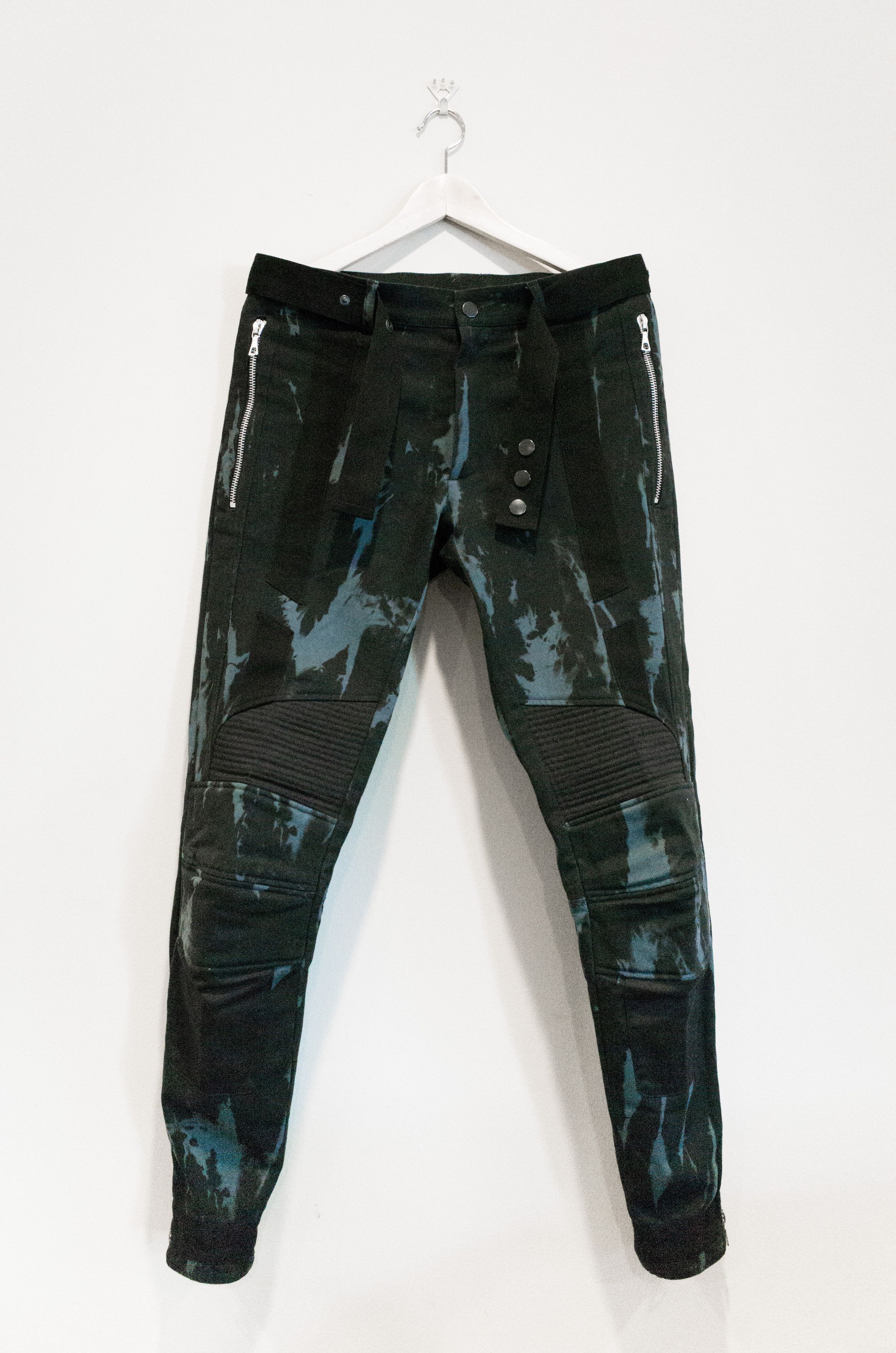 Dries Van Noten AW14 Tie Dye Bondage Biker Pants Jeans | Grailed