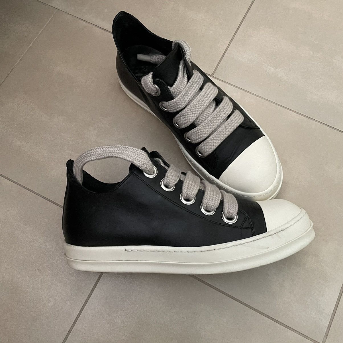 Rick Owens Ramones Jumbo Laces Low Lainline Leather