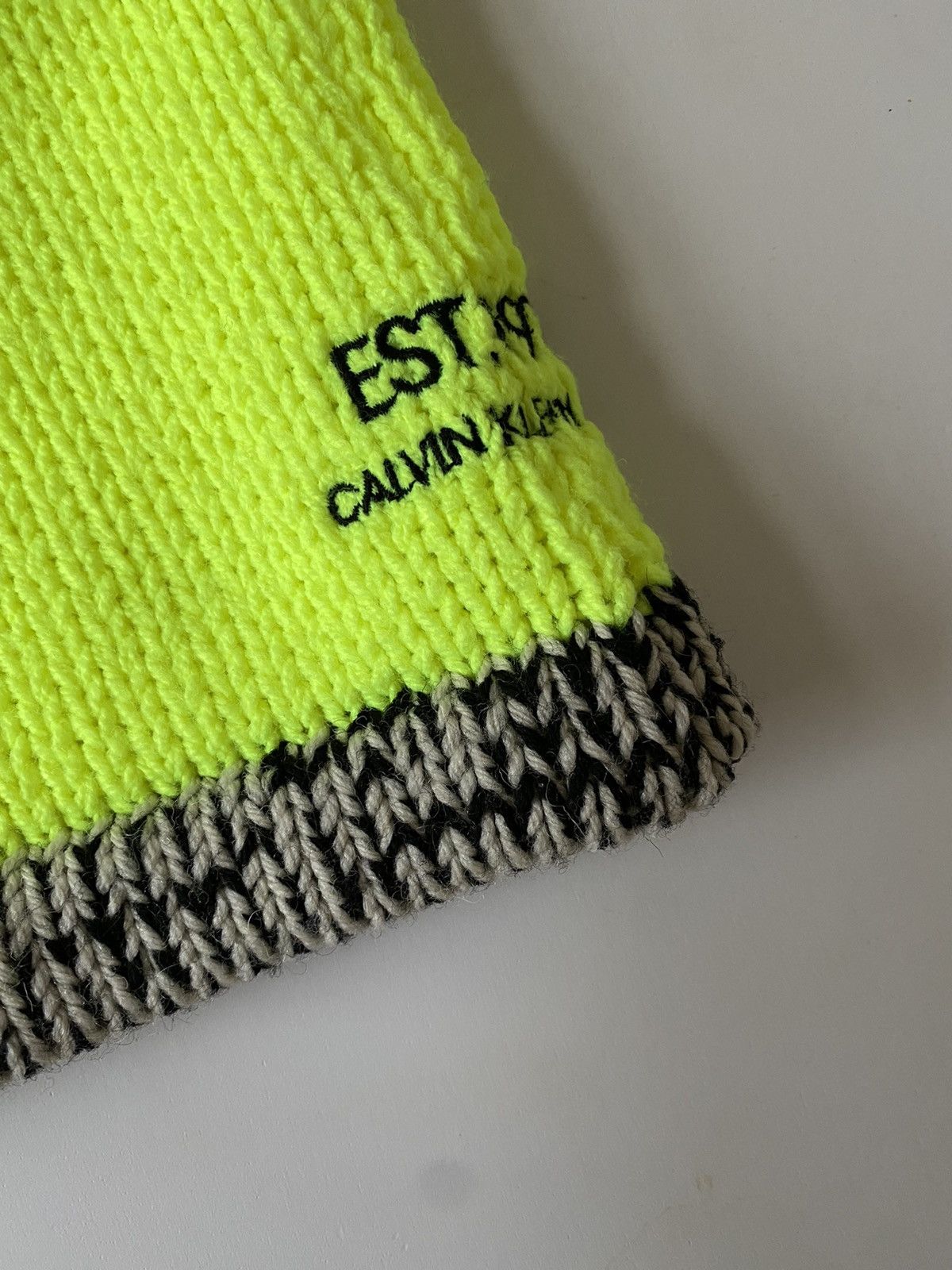 Calvin Klein 205W39NYC Neon Logo Knitted Balaclava Raf Simons Size ONE SIZE - 6 Thumbnail