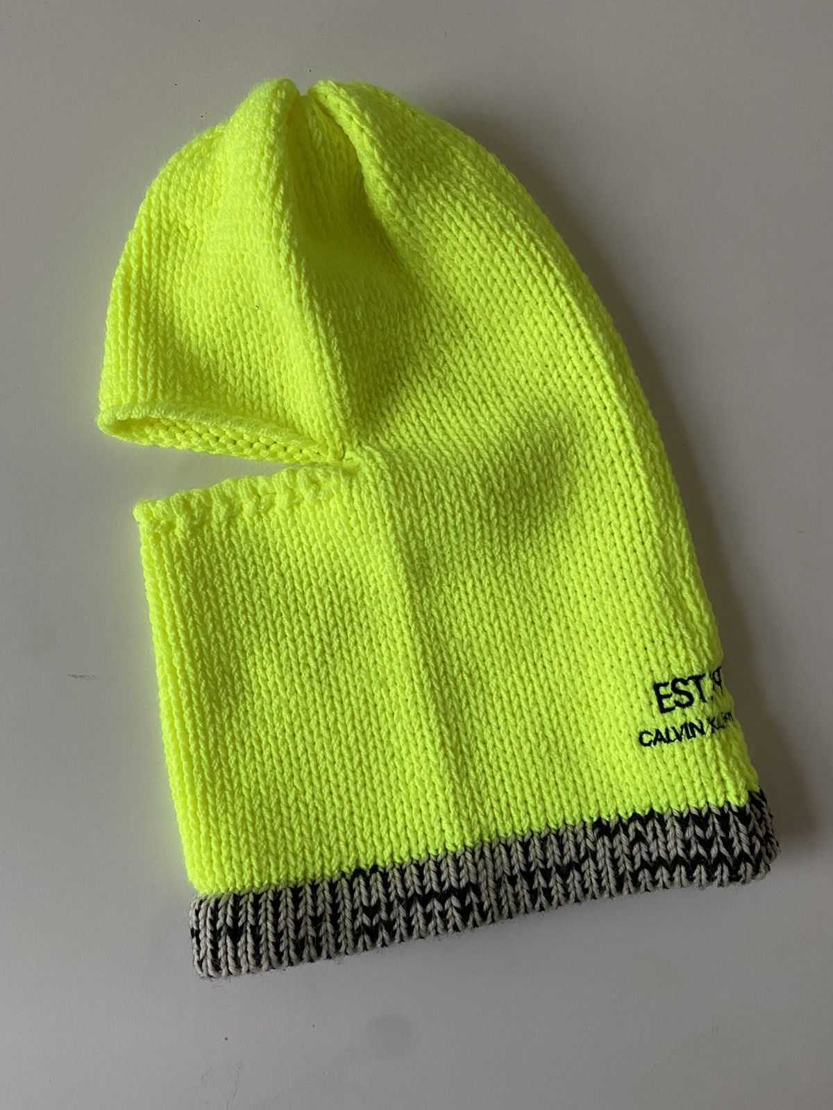 Calvin Klein 205W39NYC Neon Logo Knitted Balaclava Raf Simons Size ONE SIZE - 5 Thumbnail
