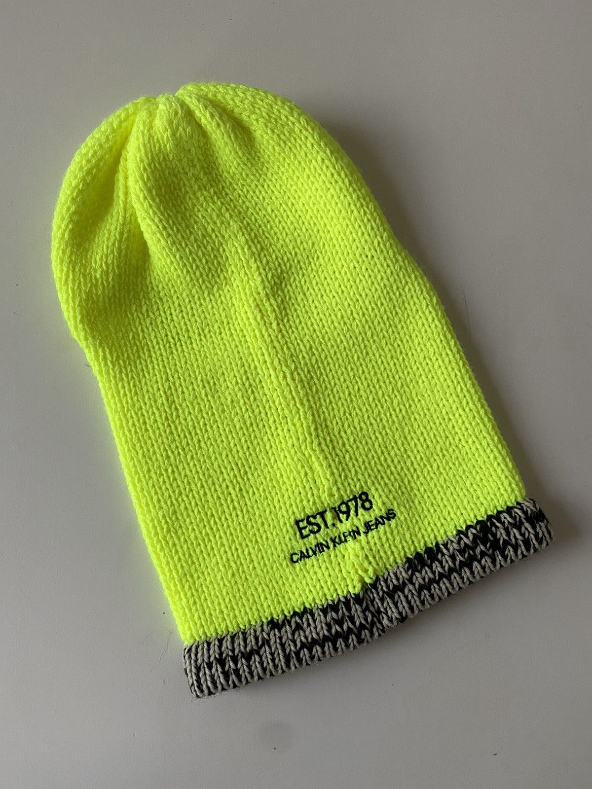 Calvin Klein 205W39NYC Neon Logo Knitted Balaclava Raf Simons Size ONE SIZE - 2 Thumbnail