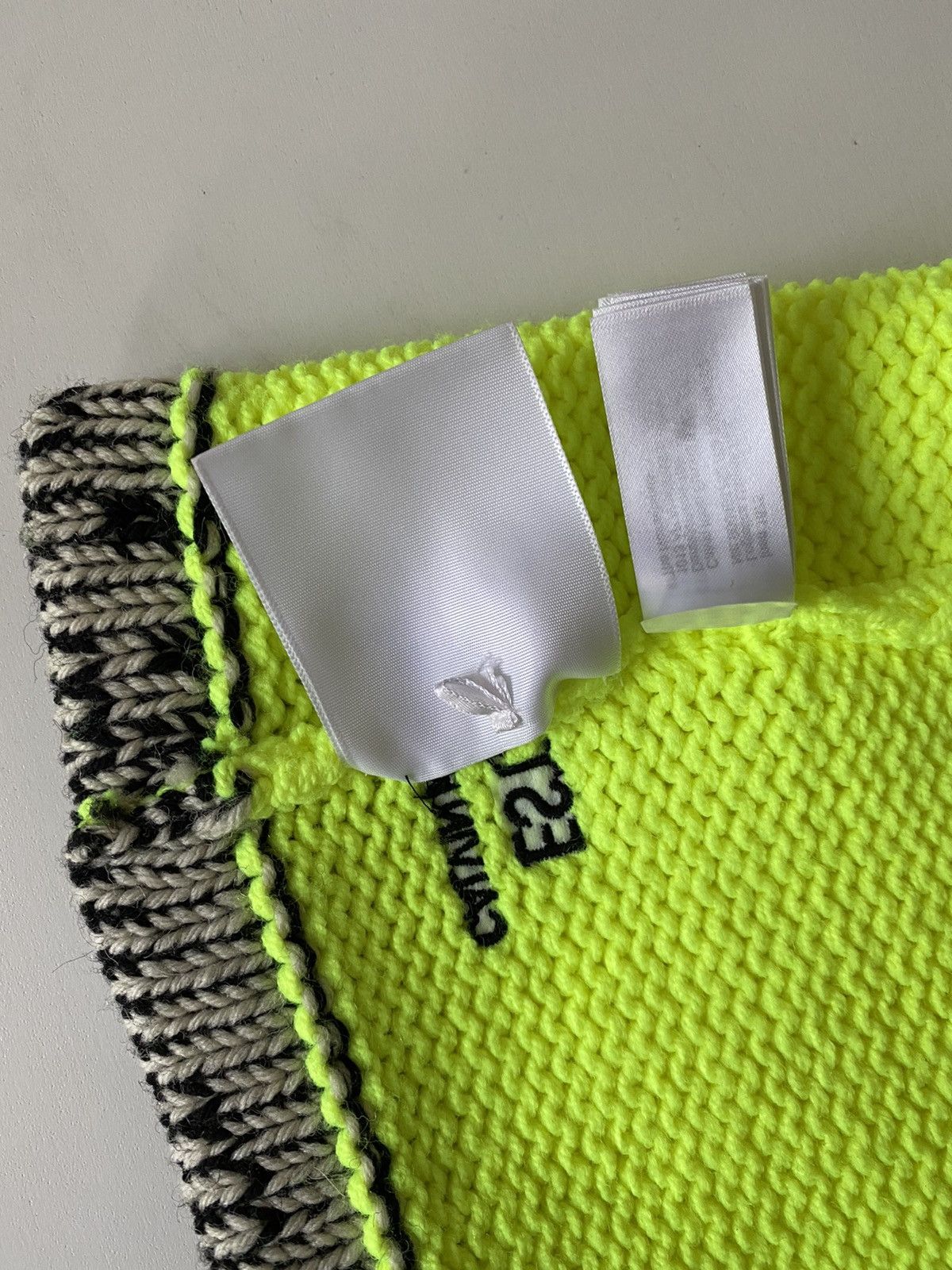 Calvin Klein 205W39NYC Neon Logo Knitted Balaclava Raf Simons Size ONE SIZE - 4 Thumbnail