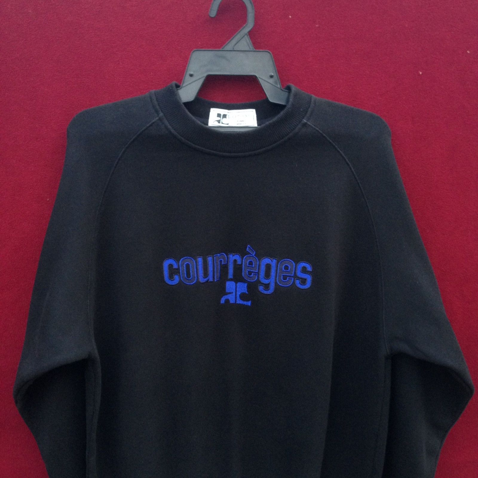 COURREGES SWEATSHIRT BIG LOGO EMBROIDERY