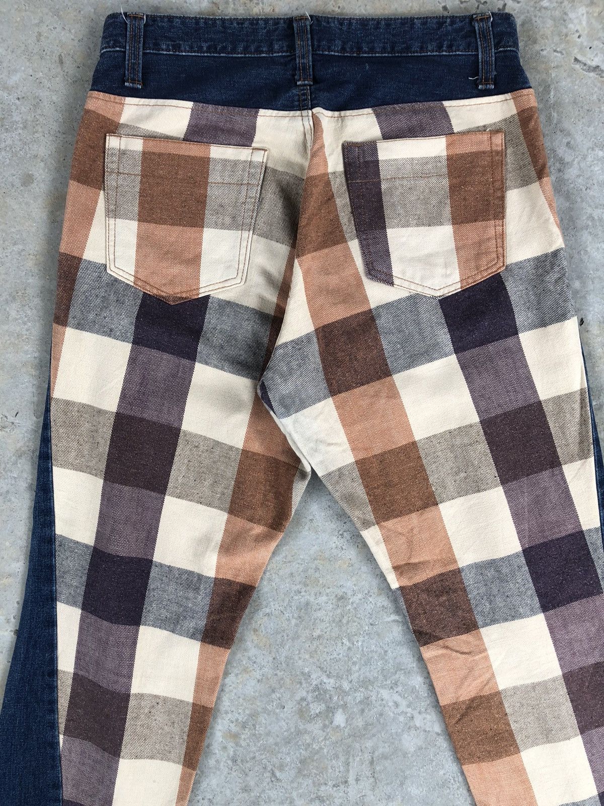 Japanese Brand Rare Ray Cassin Plaid Jeans Made in japan Size US 31 - 9 Thumbnail