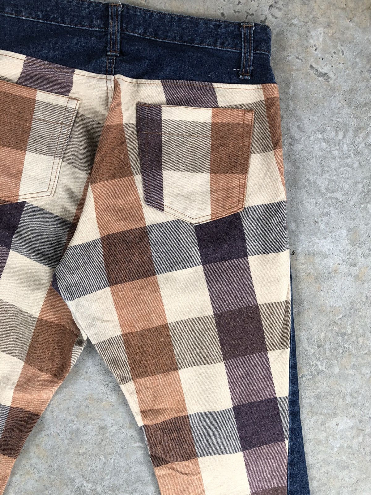 Japanese Brand Rare Ray Cassin Plaid Jeans Made in japan Size US 31 - 11 Thumbnail